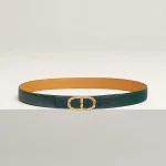 Maillon Torsade belt buckle & Reversible leather strap 24 mm - Image 2